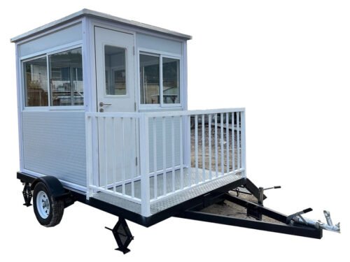 Trailer Guard Shack With AC & Heating - 6.5x6.5 ft Mobile Booth