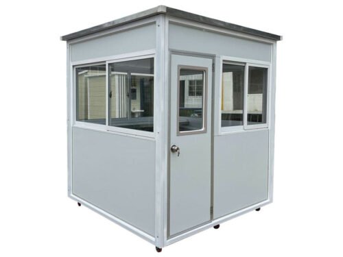 Light Grey Guard Booth With AC - 6.5x6.5 ft Model 1