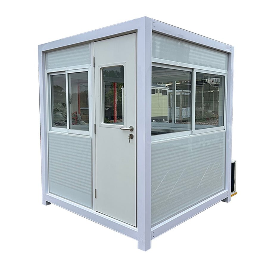 Grey Guard Shack With AC - 4x6 ft Security Booth - view 11