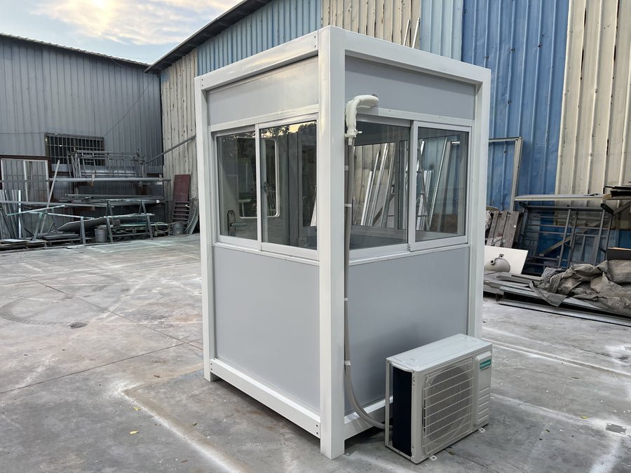 Grey Guard Shack With AC - 4x6 ft Security Booth - view 10