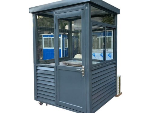 Galvanized Guard Shack With AC & Heating - 5x5 ft With Wheels