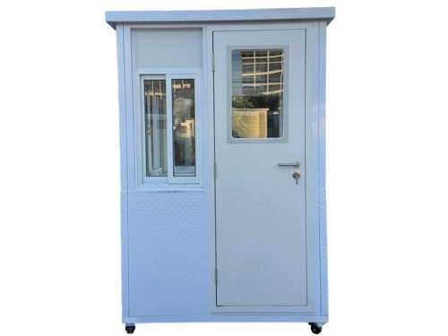 Diamond Plated Mobile Guard Shack With AC - 5x5 ft Booth