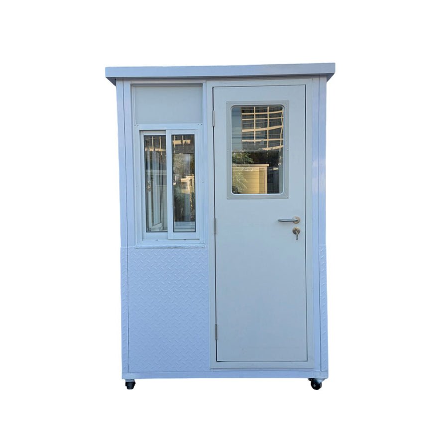 Diamond Plated Mobile Guard Shack With AC - 5x5 ft Booth
