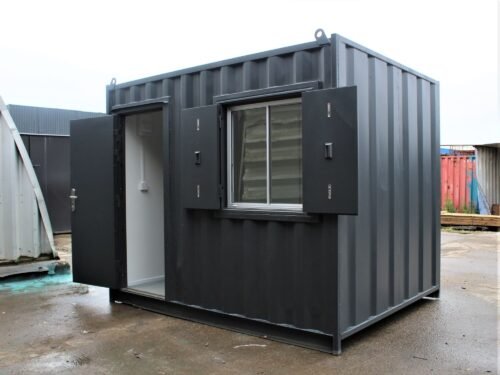 10FT ModiBox Portable Office Container | Anti-Vandal Site Office with AC