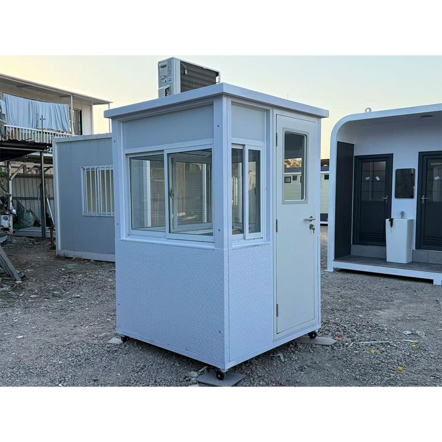 Diamond Plated Mobile Guard Shack With AC - 5x5 ft Booth - view 2