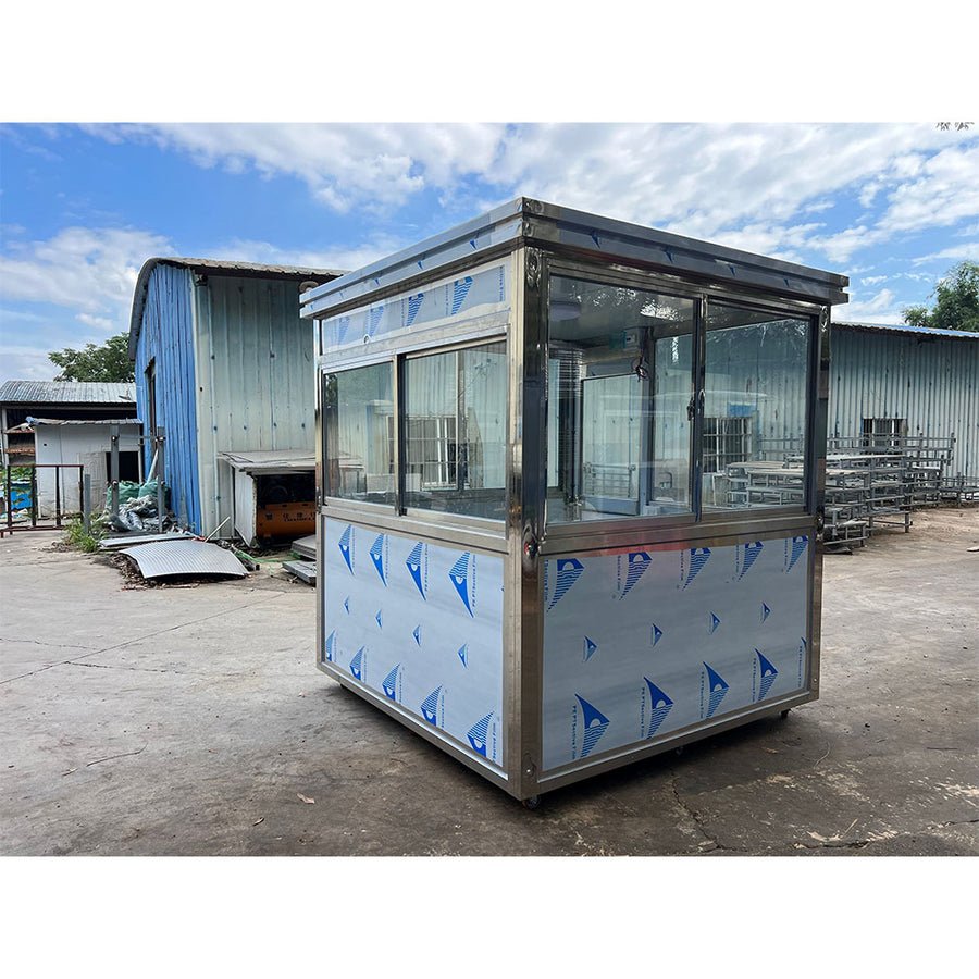 Stainless Steel Guard Shack With AC - 5x5 ft Security Booth - view 3
