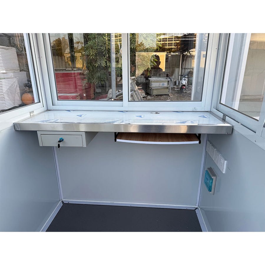 Diamond Plated Mobile Guard Shack With AC - 5x5 ft Booth - view 5