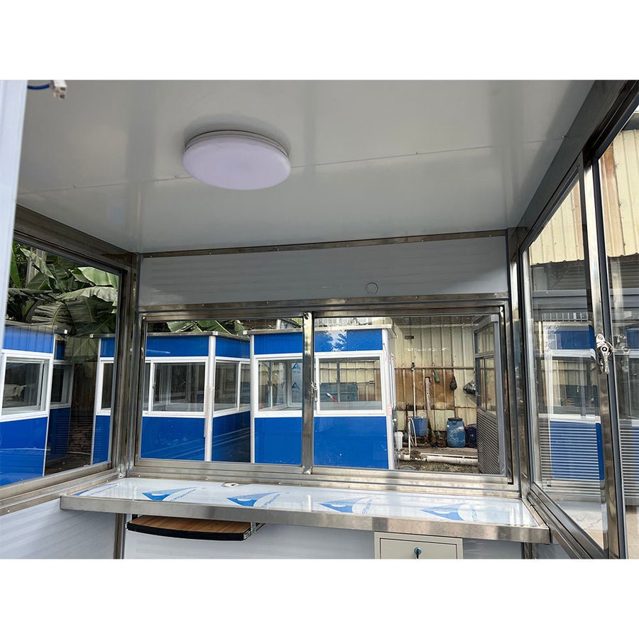 Stainless Steel Guard Shack With AC - 5x5 ft Security Booth - view 5