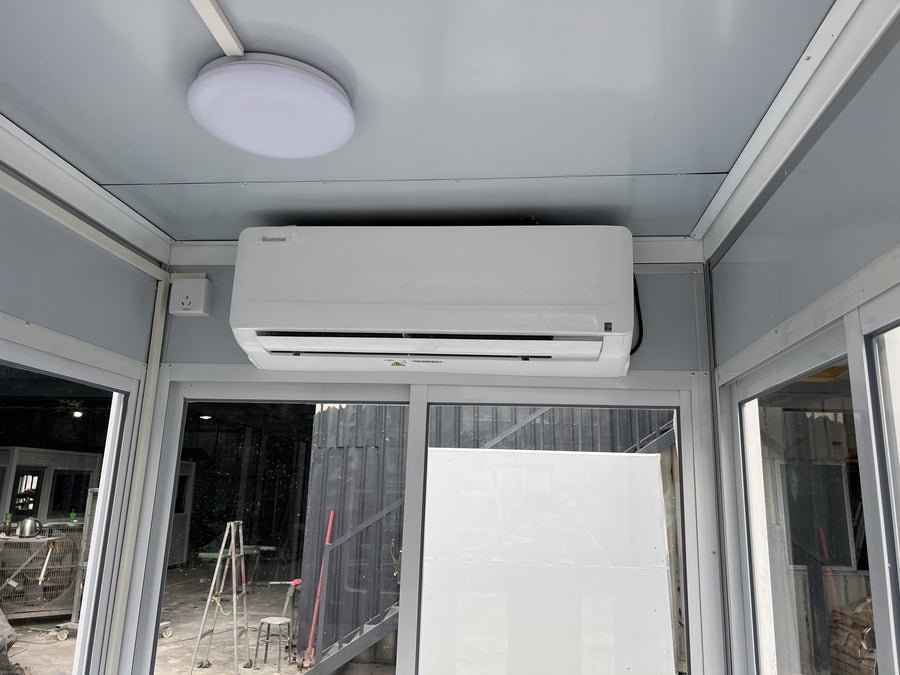 Grey Guard Shack With AC - 4x6 ft Security Booth - view 5
