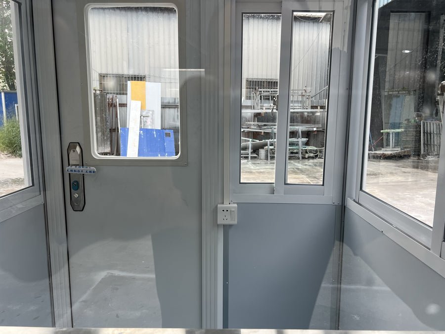 Grey Guard Shack With AC - 4x6 ft Security Booth - view 6