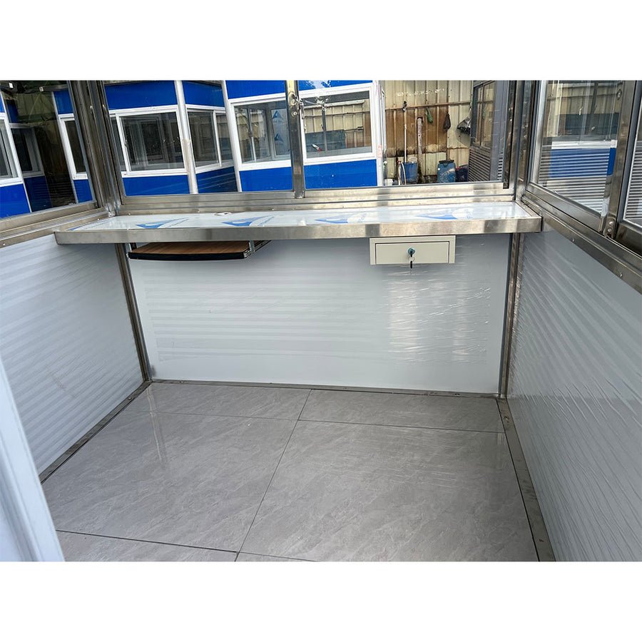 Stainless Steel Guard Shack With AC - 5x5 ft Security Booth - view 7