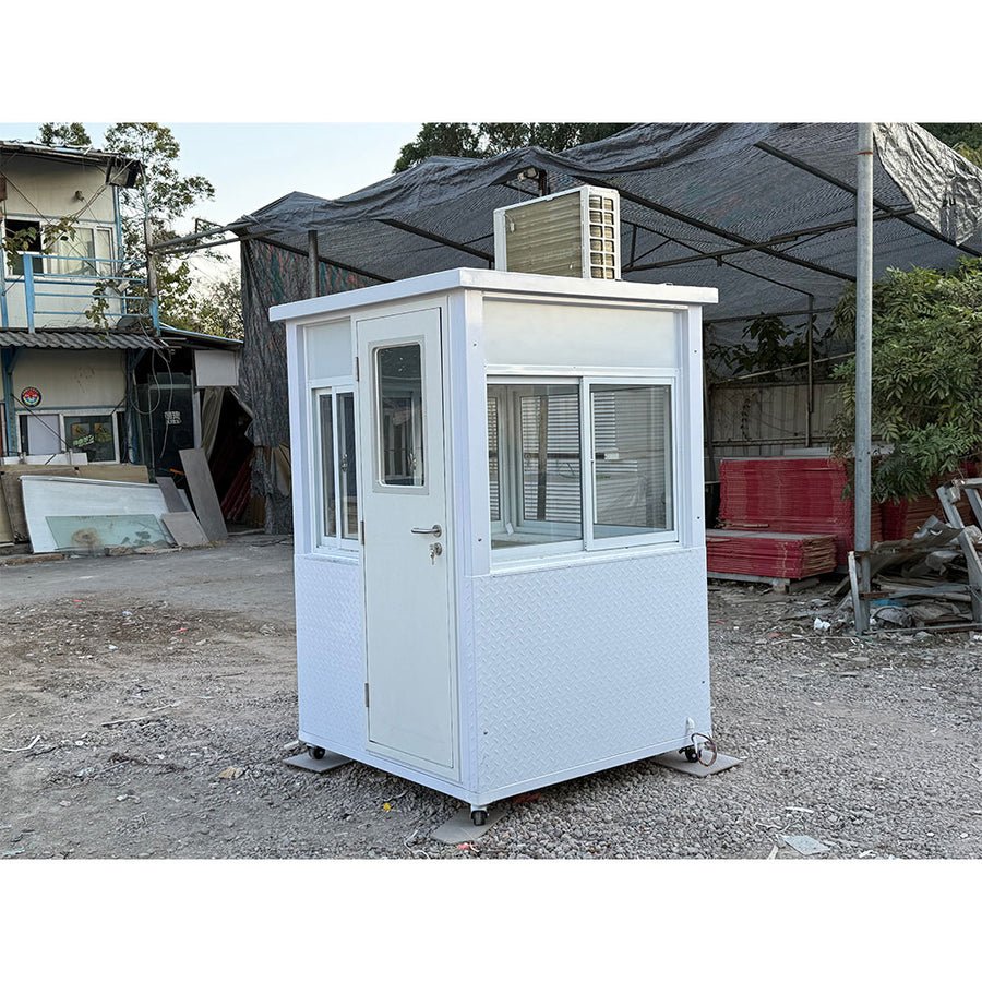 Diamond Plated Mobile Guard Shack With AC - 5x5 ft Booth - view 3